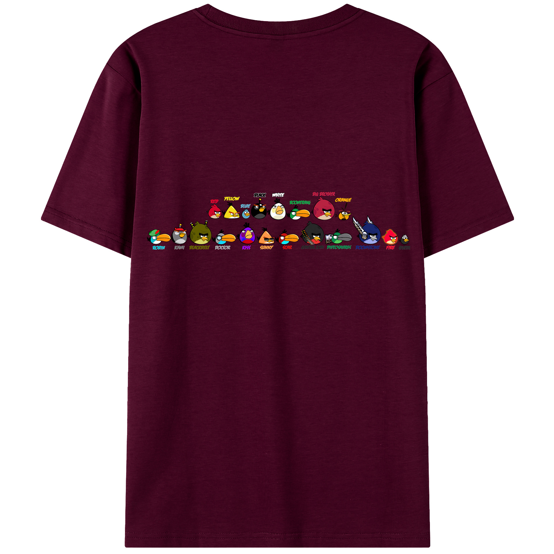 （画像用） Angry Birds アングリーバード レディース半袖Tシャツ(バックプリント)
